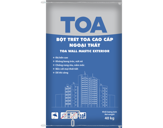Bột Trét Cao Cấp Ngoại Thất - BỘT TRÉT TOA WALL MASTIC EXT 