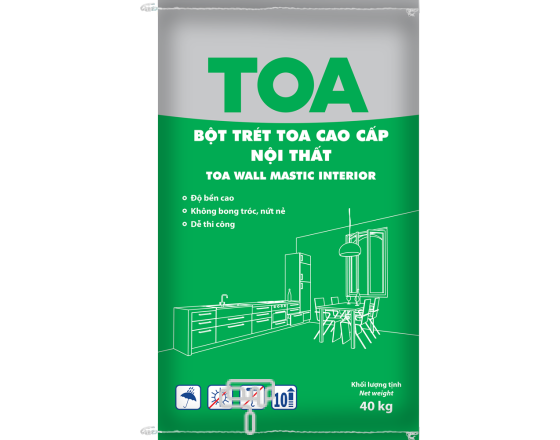 Bột Trét Cao Cấp Nội Thất - BỘT TRÉT TOA WALL MASTIC INT 